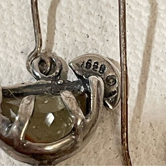 Margarita earrings sterling silver drop earrings with crystal/ stone margarita - Picture 8 of 9